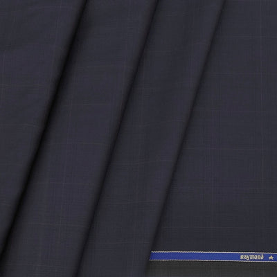 Trouser Fabric Raymond 100s Count PV Check color Dark Blue