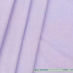 Shirt Fabric Raymond 100% cotton Plain Colour Lavender