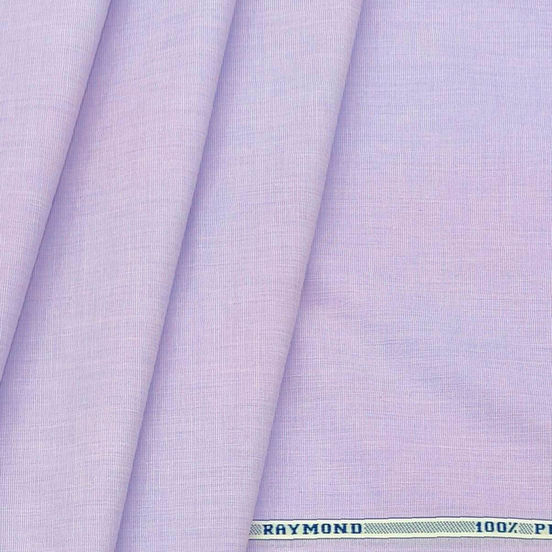Shirt Fabric Raymond 100% cotton Plain Colour Lavender