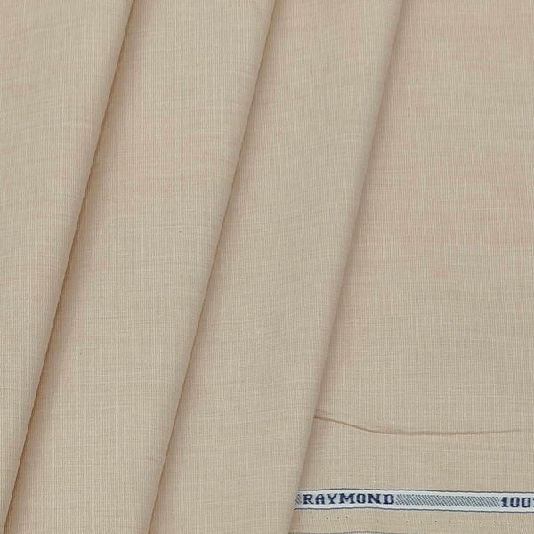 Shirt Fabric Raymond 100% cotton Plain Colour Latte Brown