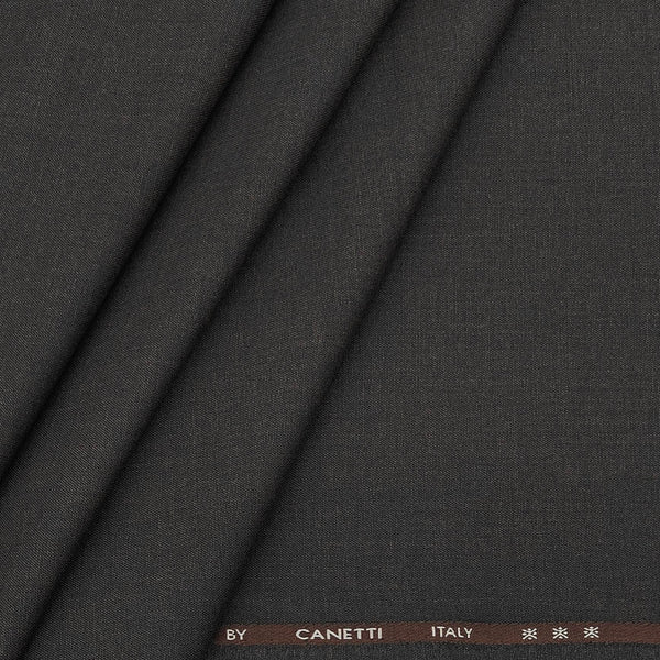 Trouser Fabric Canetti Italy Luxury Stretch Plain colour Worsted Brown