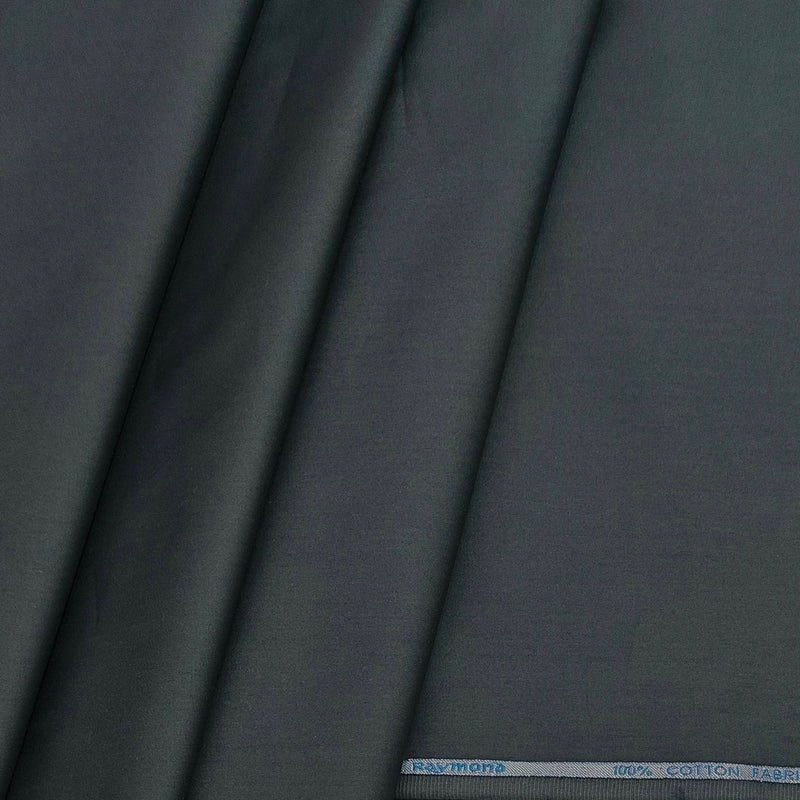 Shirt Fabric Raymond 70s Giza Cotton Plain Colour Charcoal Grey