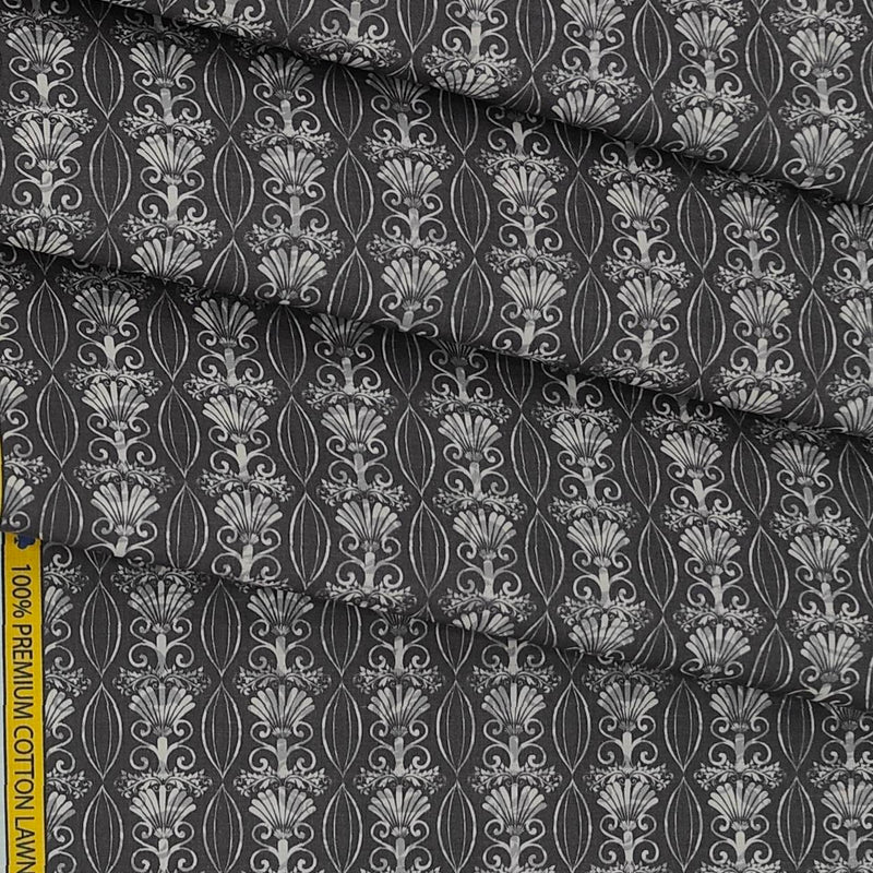 Shirt n Kurta Fabric Stiff Pure Cotton Premium Digital Printed Colour Dark Brown