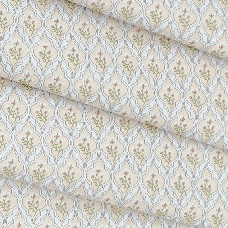 Shirt n Kurta Fabric Stiff Pure Cotton Premium Digital Printed Colour Tan Brown