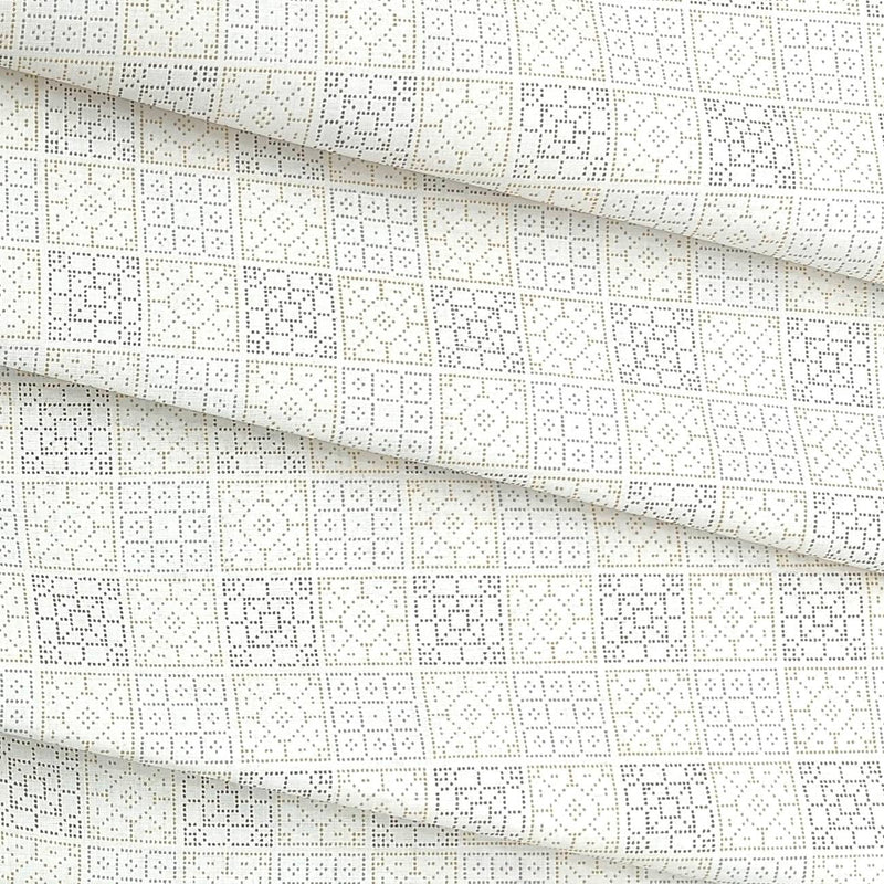 Shirt n Kurta Fabric Stiff Pure Cotton Premium Digital Printed Colour Pearl White
