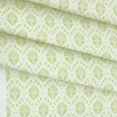 Shirt n Kurta Fabric Stiff Pure Cotton Premium Digital Printed Colour Pale Olive Green