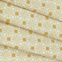 Shirt n Kurta Fabric Stiff Pure Cotton Premium Digital Printed Colour Egg Nog Yellow