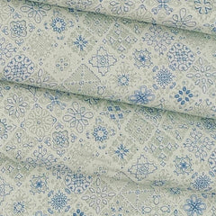 Shirt Fabric ManTire Giza Cotton Printed Colour Chetwode Greenish