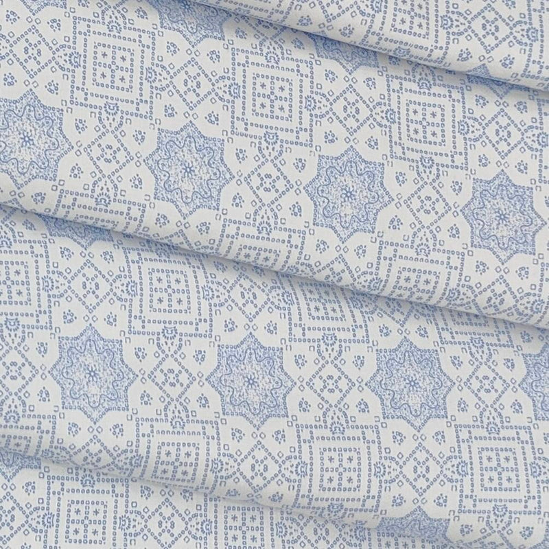 Shirt Fabric ManTire Giza Cotton Printed Colour Nankeeng  Blue