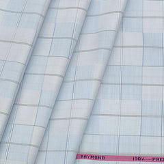 Shirt Fabric Raymond 100% Cotton Jacquard Colour Light Blue