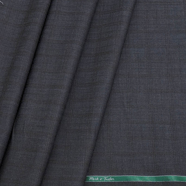 Trouser Fabric Reid & Taylor PV Check Colour Charcoal Grey