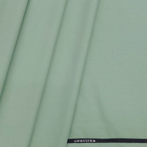 Trouser Fabric Graviera 4Way Lycra Premium Plain Colour Light Green