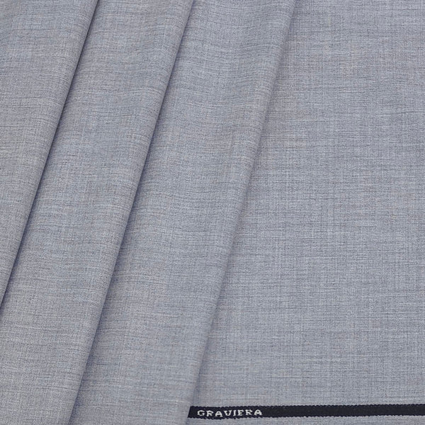 Trouser Fabric Graviera 4Way Lycra Premium Plain Colour Off White