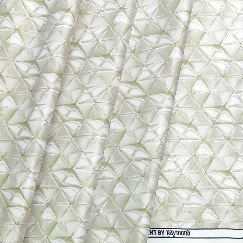 Shirt Fabric Raymond Polished Cotton Digital Printed Colour Light Green
