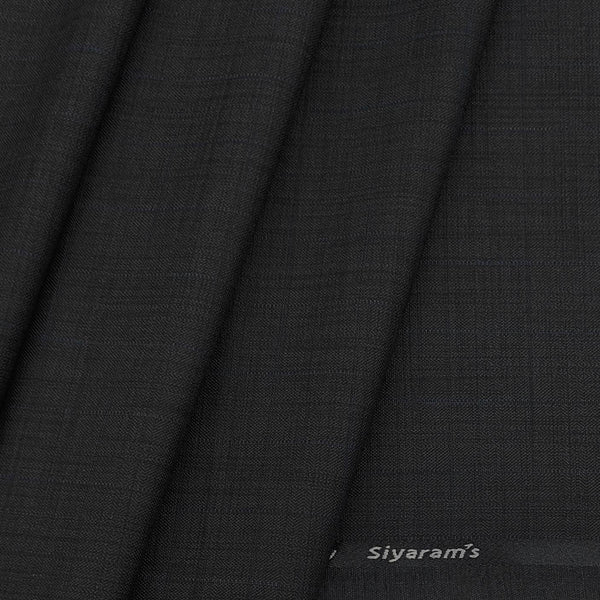 Trouser Fabric Siyaram PV Check Colour Light Smoky Black