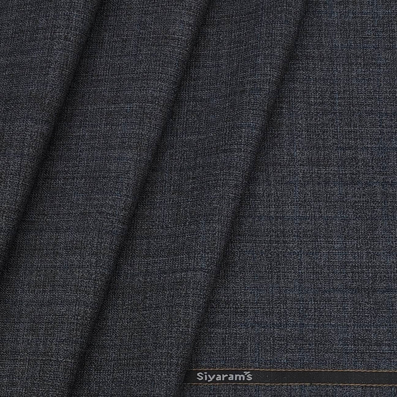 Trouser Fabric Siyaram PV Mix Check Colour Blakish Grey