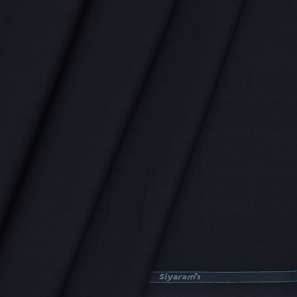 Trouser Fabric Siyaram PV Broad Check Colour Denim Blue