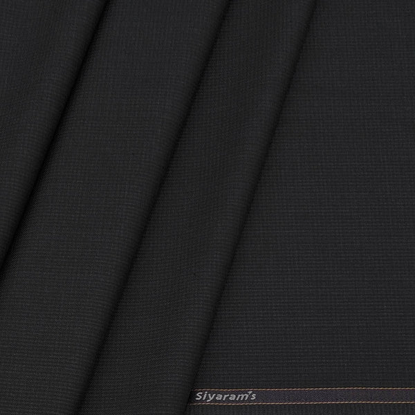 Trouser Fabric Siyaram PV Mix Check Colour Charcoal Grey
