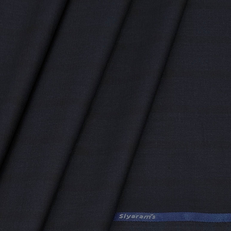 Trouser Fabric Siyaram PV Broad Check Colour Midnight Blue
