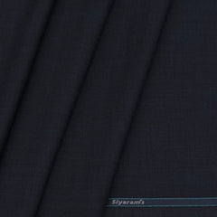 Trouser Fabric Siyaram PV Mix Check Colour Indigo Blue