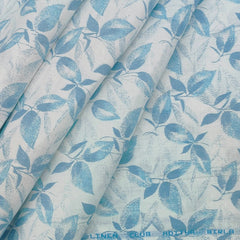 Shirt Fabric Linen Club Pure Linen Printed Colour Fortnum Blue