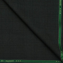 Trouser Fabric Raymond Check Colour Ever Green Fog