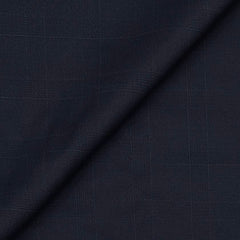 Trouser Fabric Raymond Designer Check Colour Dark Blue