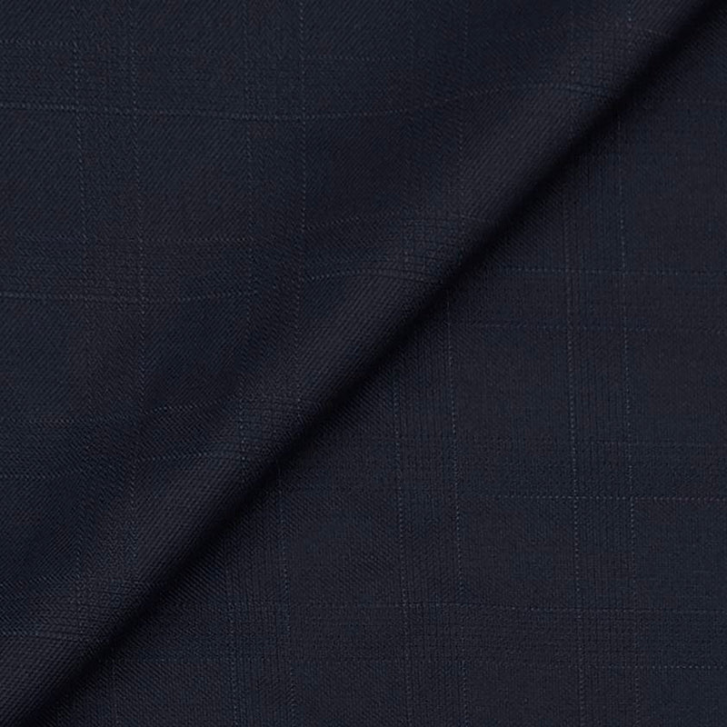 Trouser Fabric Raymond Designer Check Colour Dark Blue