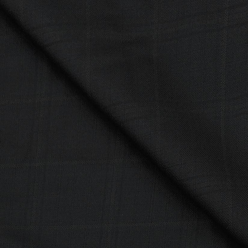 Trouser Fabric Raymond Broad Check Colour Steel Grey