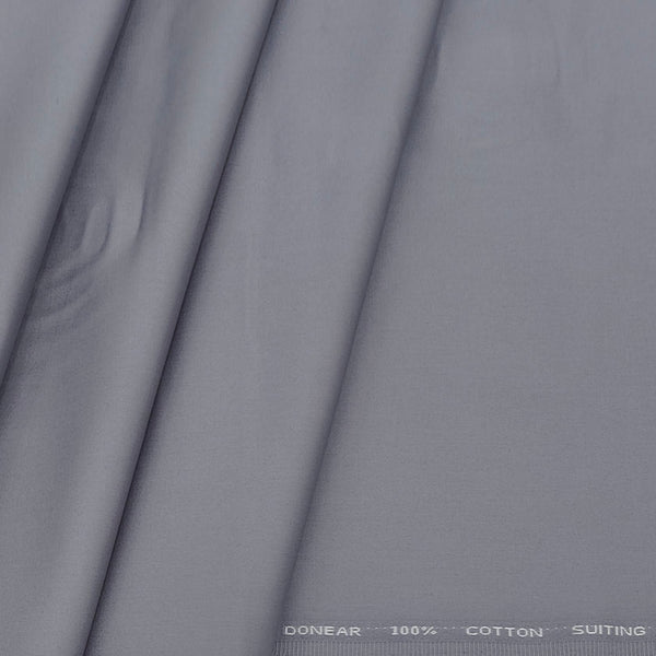 Trouser Fabric Donear Pure Cotton Plain Colour Coin Grey