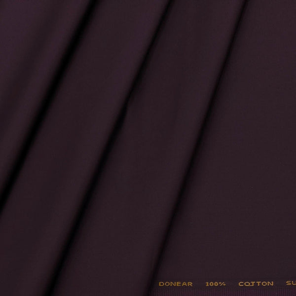 Trouser Fabric Donear Pure Cotton Plain Colour Bordeaux Wine