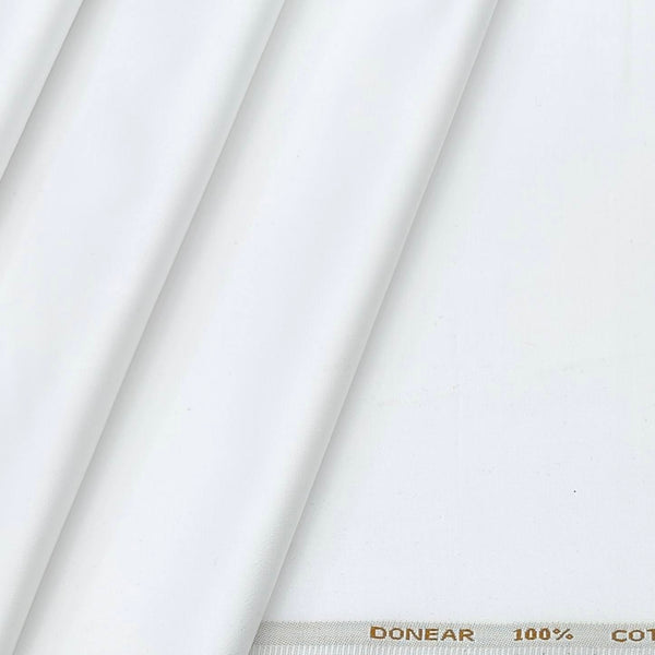 Trouser Fabric Donear Pure Cotton Plain Colour White