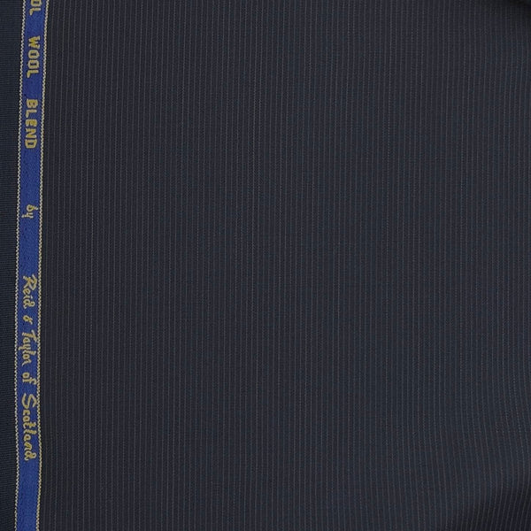 Trouser Fabric Reid & Taylor 130s Wool Blended Pin Lining Colour Neavy Blue