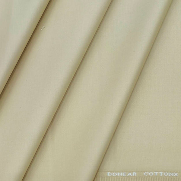 Trouser Fabric Donear Pure Cotton self Structure Colour Cream Yellow