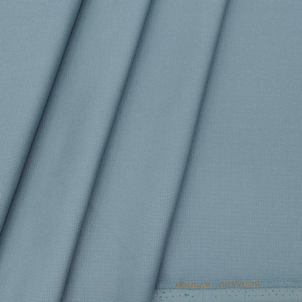 Trouser Fabric Donear Pure Cotton self Structure Colour Steel Blue