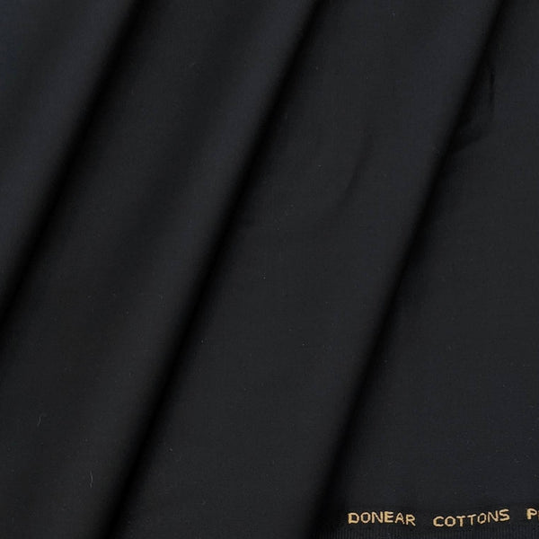Trouser Fabric Donear Pure Cotton Plain Colour Black