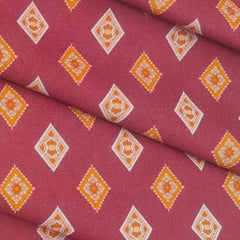 Shirt Fabric ManTire Polyester Viscose Digital Printed Color Burgundy