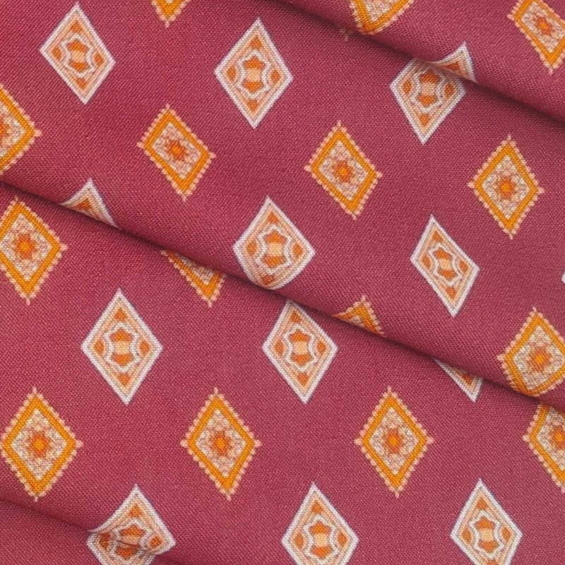 Shirt Fabric ManTire Polyester Viscose Digital Printed Color Burgundy