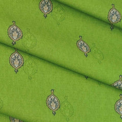 Shirt Fabric ManTire Polyester Viscose Digital Printed Color Kelly Green