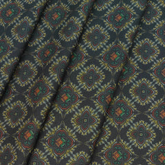 Shirt Fabric ManTire Polyester Viscose Digital Printed Color Greenish Dark Grey