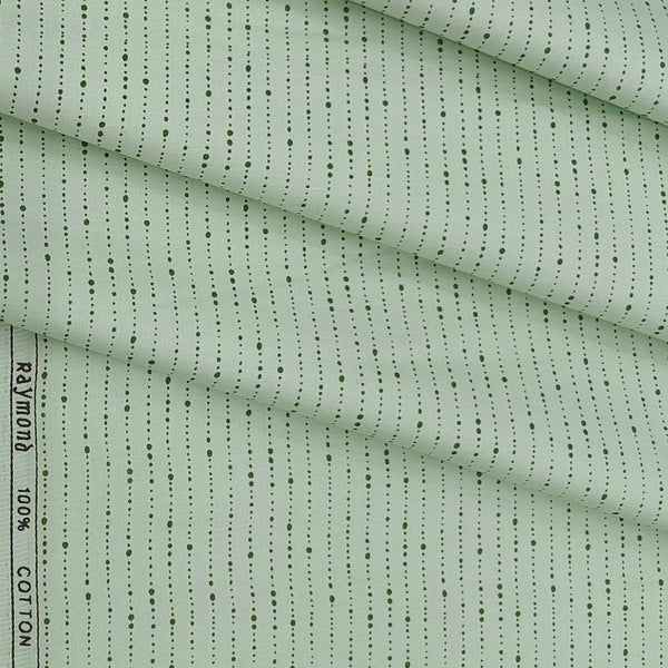 Shirt Fabric Raymond 100% Cotton Printed Colour Mint Green