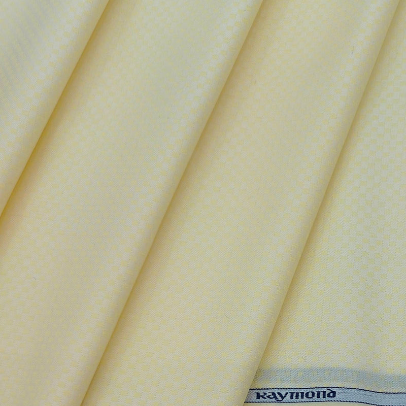 Shirt Fabric Raymond 100% Cotton Dobby Colour Buttermilk Yellow