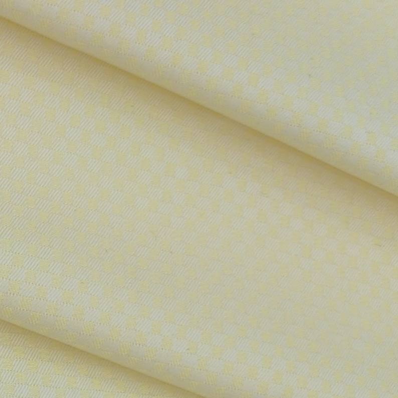 Shirt Fabric Raymond 100% Cotton Dobby Colour Buttermilk Yellow