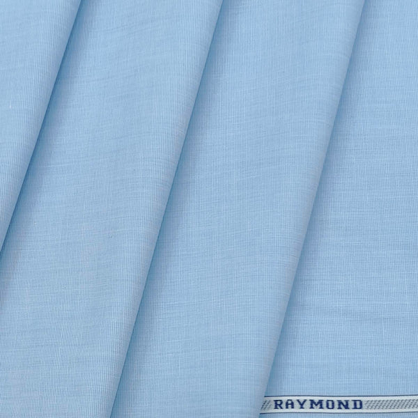 Shirt Fabric Raymond 100% Cotton Plain Colour Sky Blue