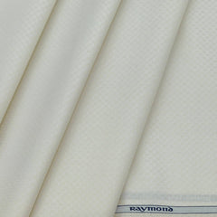 Shirt Fabric Raymond 100% Cotton Dobby Colour Off White