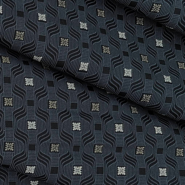 Shirt Fabric Raymond 100% Cotton Printed Colour Lead Grey