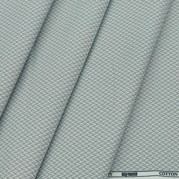 Shirt Fabric Raymond Polished Cotton Check Colour Silver Grey