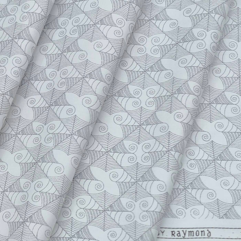 Shirt Fabric Raymond 100% Cotton Printed Colour Light Grey N White