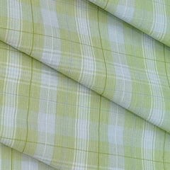 Shirt Fabric Raymond 100% Cotton Check Colour Olive Green