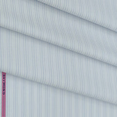 Shirt Fabric Raymond 100% Cotton Pin Lining Colour Blue N White